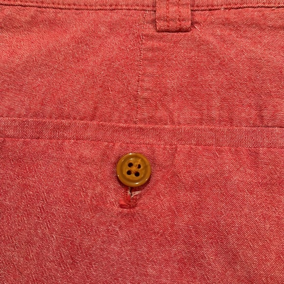 J.Crew gramercy chambray shorts 32w factory mens red salmon 4th of July teen boy - Picture 5 of 8